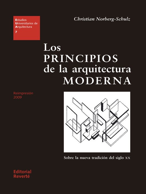 Title details for Los principios de la arquitectura moderna by Christian Norberg-Schulz - Available